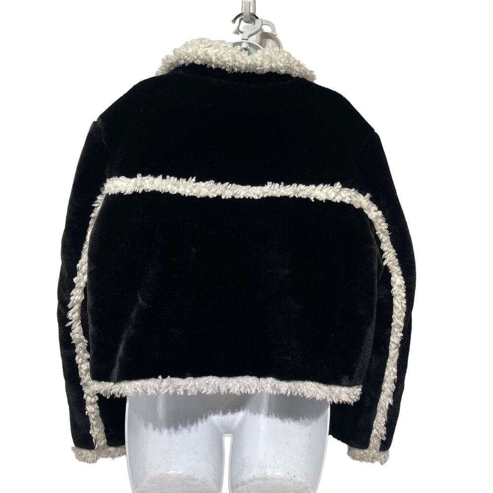 lola x LF faux fur Velour crop jacket Size M - Picture 3 of 6